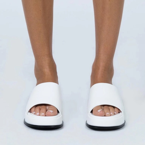 Princess Polly white platform slides - Picture 3 of 13